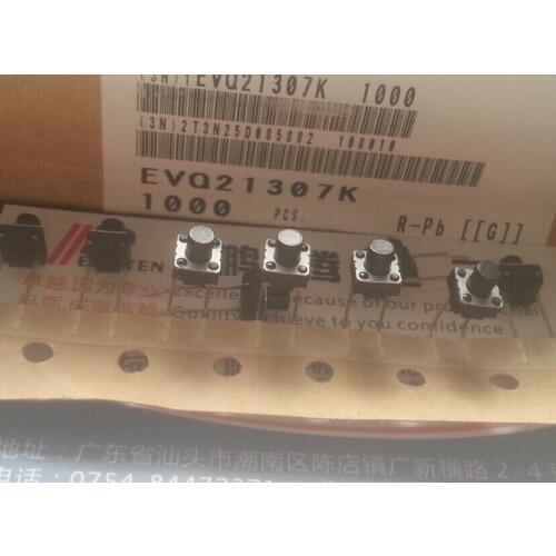 Original new 100% touch switch 6*6*7mm square key micro switch DIP 2pin EVQ21307K