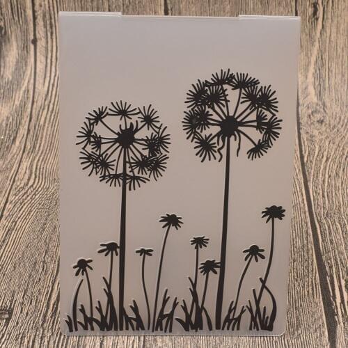 Dandelion Plastic Embossing Folders for Card Making DIY Scrapbooking Paper Embossing Craft Template