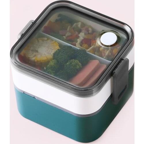 Simple Multi-Layer Lunch Box Separate Type Portable Microwave Oven Bento Boxes Sealed Grid Students School Adult Lunch Box