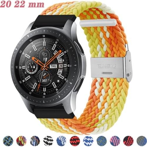 20mm 22mm Nylon strap for Samsung Galaxy Watch 42mm 46mm band Active 2 Watch Adjustable Bracelet For Amazfit Watch band Huawei