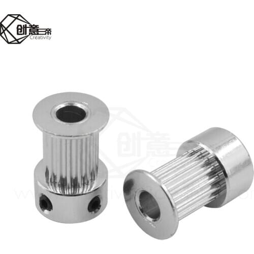 2pcs GT2 Timing Pulley 16/20Teeth Gear Bore 5/6.35/8MM for GT2 Belt Width 10mm Alumium For 3 D Printer Accessories