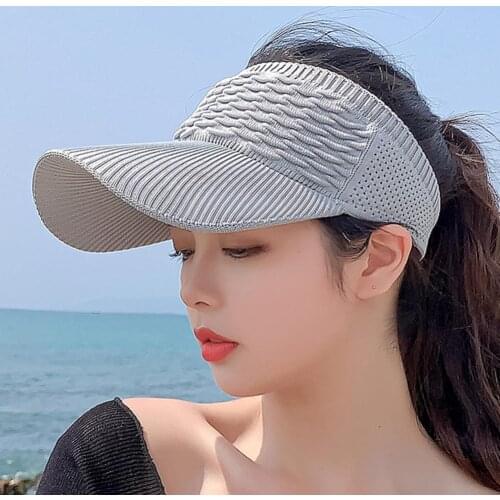 Sun Hat Spring Summer Women Empty Top Hat Sunscreen Caps for Outdoor Sports Women Sports Sun Hat for Daily Wear