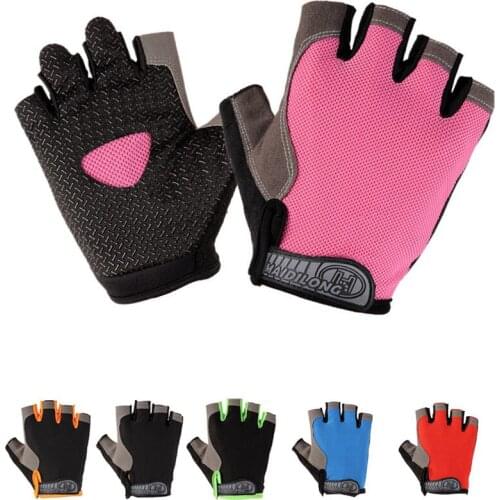 Silicone Anti-slip Anti-sweat Cycling Gloves Breathable Anti-shock Sports Gloves Men Women Half Finger Gloves Bike Bicycle Glove