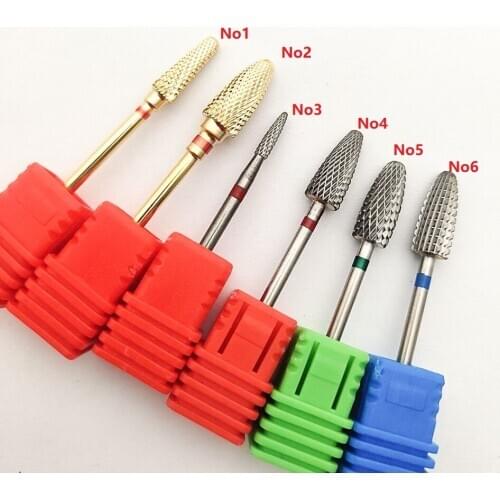 Tungsten Carbide Burr Nail Drill Bit 3/32" Bits For Manicure Drill Accessories Milling Cutter Nail Art Tools