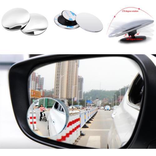 Universal 2PCS Auto 360 Wide Angle Car Small Round Mirror for Volkswagen VW Golf 4 6 7 GTI Tiguan Passat B5 B6 B7 CC