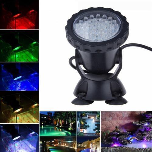 Waterproof IP68 RGB 36 LED Underwater Spot Light For Swimming Pool Fountains Pond Water Garden Aquarium Fish Tank Spotlight Lamp