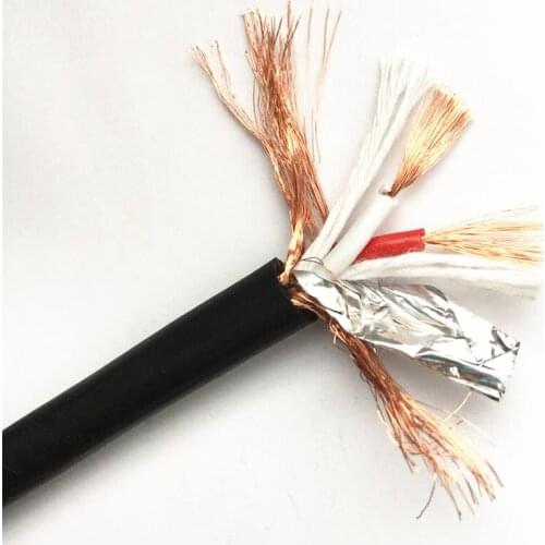 High Flexible Microphone Cable 2 core 0.3mm² 0.5mm² Double Shielded Twisted Oxygen Copper Hi-Fi Sound Quality Mic Audio Cable