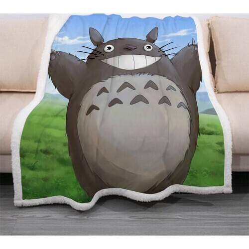 Animal Totoro Cartoon pattern funny Anime Blanket 3D full printed Wearable Blanket Adults/kids Fleece Blanket drop shippng style