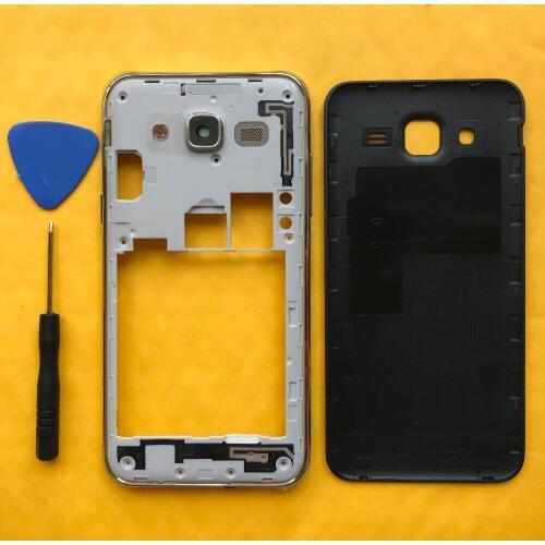 Middle Frame Back Cover For Samsung J5 J500 2015 J500F J500H Original Phone New Housing Chassis With Rear Battery Door Panel