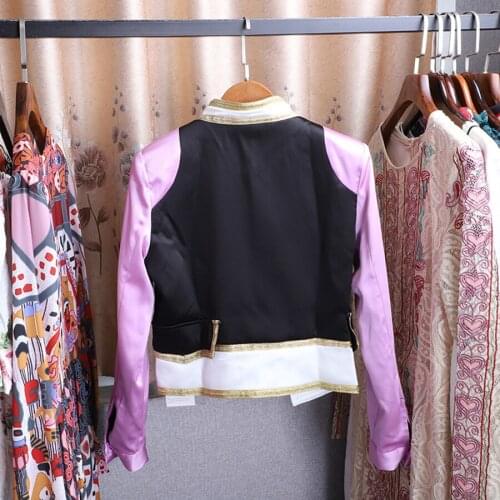 Selling 2021 Autumn Hot Short Jacket Runway Design Luxury Floral 3D Print High Street Open Stitch Top On Sale