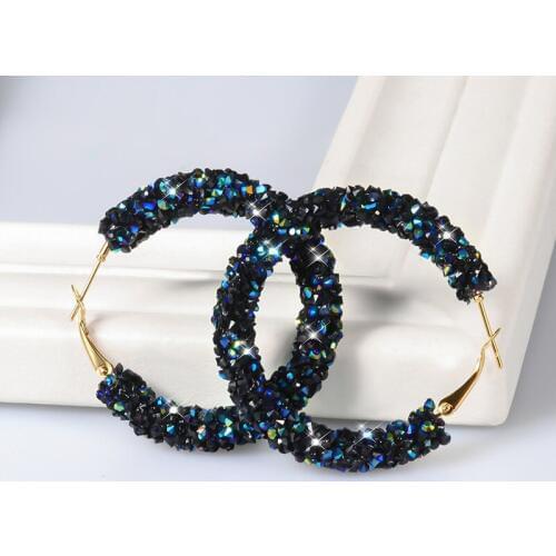 Fashion Korean Version for Womens Large Earrings Charm Elegant Gold Cubic Zirconia Pendant Earrings Ladies Earrings Jewelry