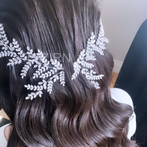 2021 Newest Sweet CZ Wedding Hair Accessories Fashion Cubic Zirconia Bridal Headwear Pageant Party Headdress Hairband For Women