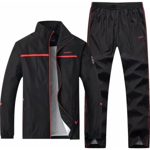 Winter Mens Sets Outerwear Mens Wear Thick Sportswear 4XL Windproof Two-piece Suite Casual Coat Leisure Patchwork 2020