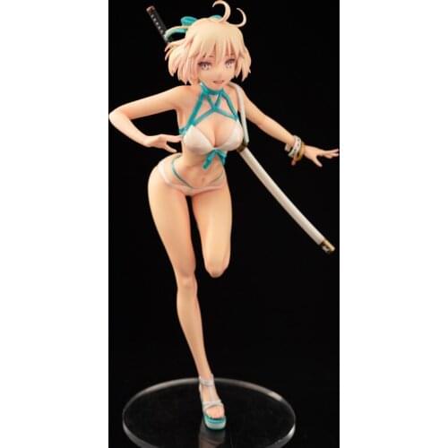 1/8 Fate/Grand Order Okita Souji Summer Queens Ver Unpainted GK Figure Unassambled resin white Model Toy gift for boyfriend