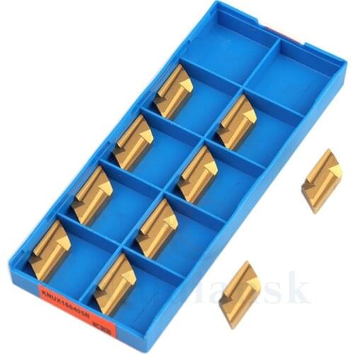 10Pcs KNUX160405R 11 NC3030 Grooving Turning Tool Carbide Inserts CNC Lathe Tools KNUX160405R Cutting Tools Steel Cutting Tools