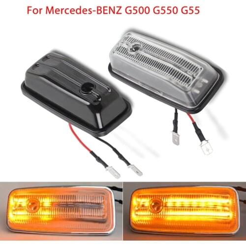2X 12V Dynamic LED Side Marker Turn signal Indicator Repeater light lamp fit for BENZ W461 W463 G-Class G500 G550 G55 G63 G65