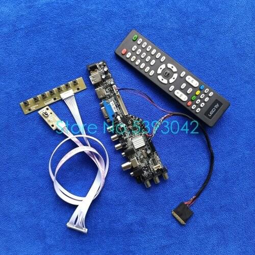 40 Pin LVDS DVB 1600*900 Fit LP173WD1-TLA1/TLC1/TLD1/TLE1/TLG1/TLN1/TLP3 digital signal USB+VGA+AV screen control card kit