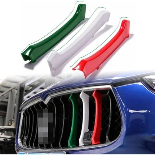 ABS Car-styling Front Grille Grills Trim Strips Cover Performance Decoration Stickers 2014 2015 2016 2017 for Maserati Ghibli
