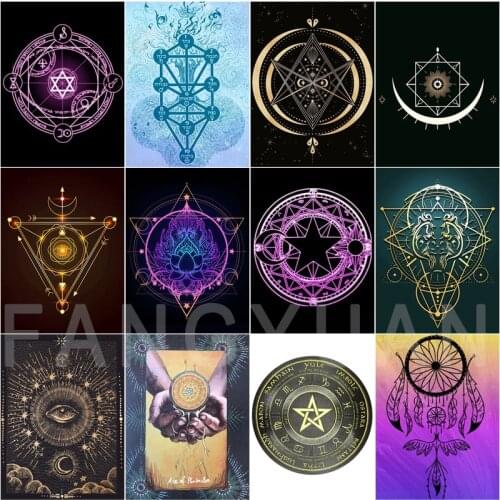 Full Squar Round Diamond Painting New Tarot Rhinestones Diamond Embroidery Cross Stitch Mosaic Handmade Gift Wall Art Pictures