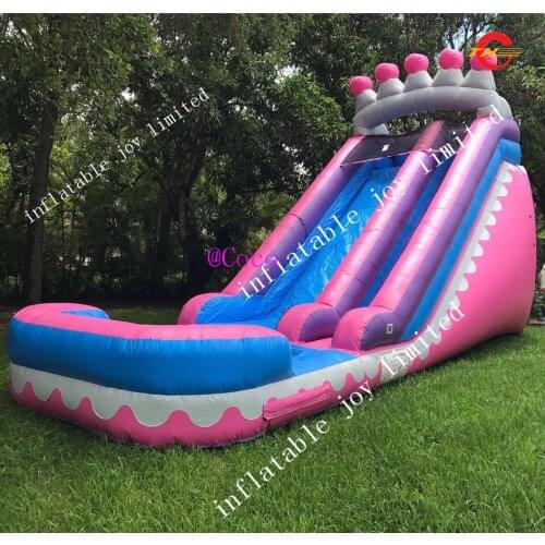 Free ship to sea port/cnf term,Commercial grade inflatable slide pool,7x3.5x5m high crown inflatable bouncy slide slip
