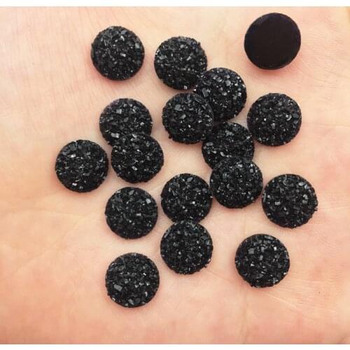 100pcs Resin Bling Convex mineral surface 10mm Round flatback rhinestone Ornaments DIY Wedding appliques craft SW640