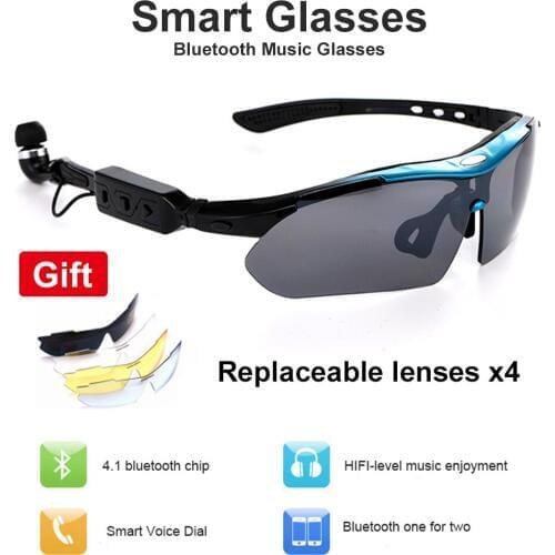 Bluetooth Glasses Stereo Bluetooth 4.1 Smart Glasses Headphones Sports Glasses SunGlasses Outdoor Sport Riding Glasses
