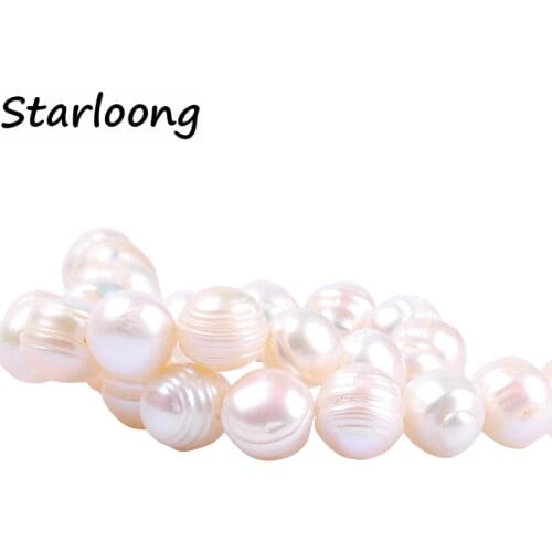 1pack/lot 10-11mm A quality Thread punch Natural freshwater Pearl Loose Beads DIY for Jewelry bracelet necklace