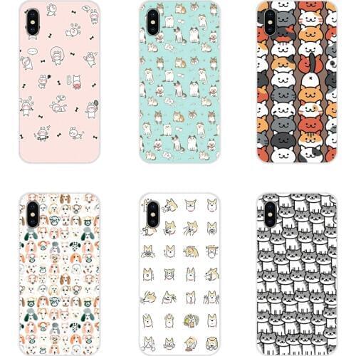 Cell Phone Shell Cases Cartoon Animal Cute Cat Dog For Huawei Nova 2 3 2i 3i Y6 Y7 Y9 Prime Pro GR3 GR5 2017 2018 2019 Y5II Y6II