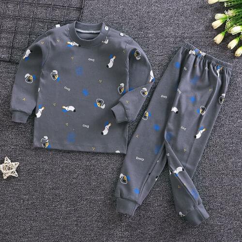 Kids Boys Sleepwear Winter Cotton Pajamas Sets Children Clothing Homewear For Girls Pyjamas Kids Nightwear Toddler Pijamas Suits