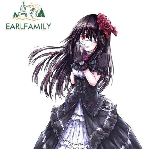 EARLFAMILY 13cm x 11cm for Date A Live Car Stickers Creativite Car Accessoires Surfboard Trunk Decal Motorcycle Sunscreen Decor