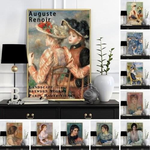 France Pierre-Auguste Renoir Prints Poster, Impressionism Exhibition Museum Posters, Figure Portrait Art Oil Painting Home Decor