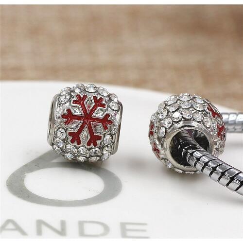 GO MAX DGW Snow crystals Charm Beads fit Original pandora Charm Bracelet Women Jewelry DIY Bracelets for women