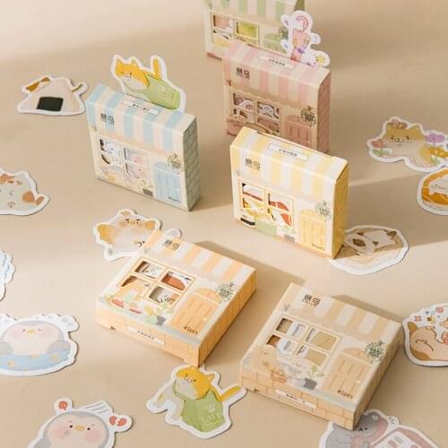 45Pcs/box Cute House Stickers Creative Special-shaped Cartoon Stickers Scrapbooking Dairy Stickers Decoration Diy Stationery
