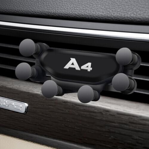 Upgraded Gravity Car Phone Holder Air Vent Mount Mobile GPS Support Smartphone Stand For AUDI A4 Car Styling Accessories