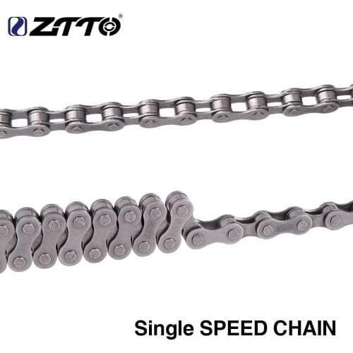 ZTTO Single Speed Bike Chains 1 S 1 Speed Silver MTB Mountain Cycling Bicycle Chain for City fixedgear Bicycle Parts