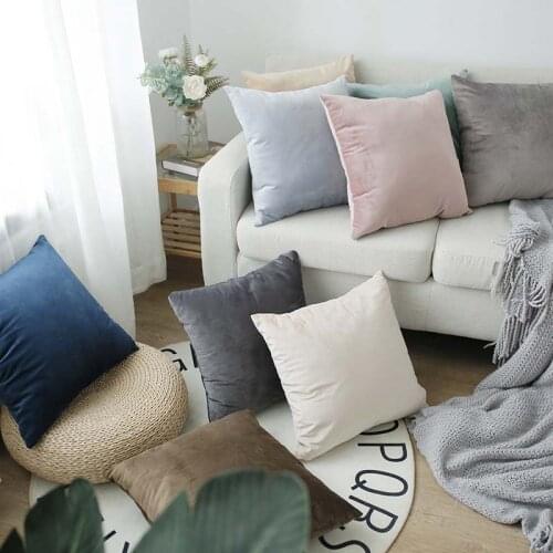 Simple Throw Pillow Case Geometric Plush Pillow Nordic Cushion Cover For Living Room Sofa Office Chair Cojines 45x45cm