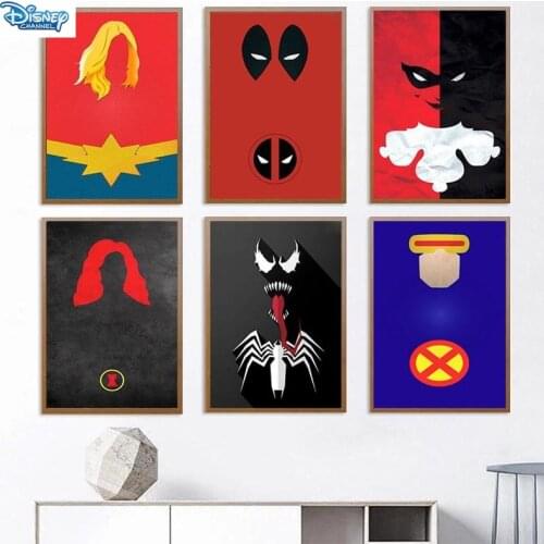 Marvel Superhero Canvas Poster Vintage Comic Poster Children Room Decoration for Babyroom Wall Art Canvas Cartoon Gift Decor
