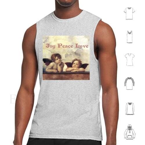 Renaissance Angels Winged Cherubs Joy Peace Love Tank Tops Vest Sleeveless Angels Cherubs Renaissance Fine Art