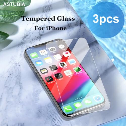 ASTUBIA 9D Tempered Glass For iPhone XS XR XS MAX Screen Protector Protective Glass For iPhone X XS Max XR 7 8 plus 6.1 5.8 inch