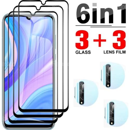 6 in 1 Camera Protector Glass For Huawei Y 9A 8p 8S 7A 7P 6P 6s 5P A P Protective Phone Transparent Clear Safety Full Cover Film