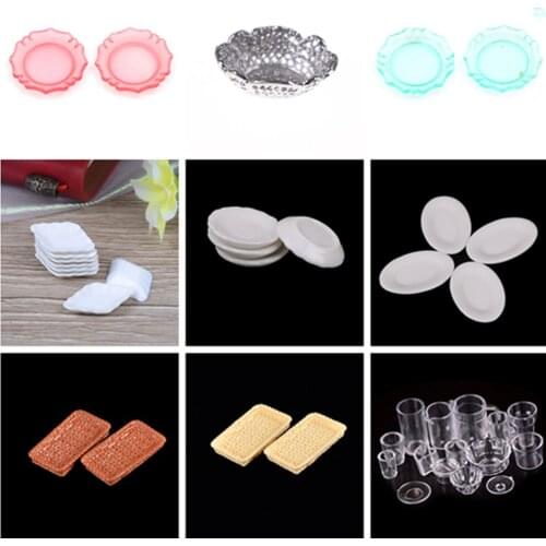 1PCS Dollhouse Miniature Tableware Plate Dishes Set Mini Fruit Food The Goods Tableware Model