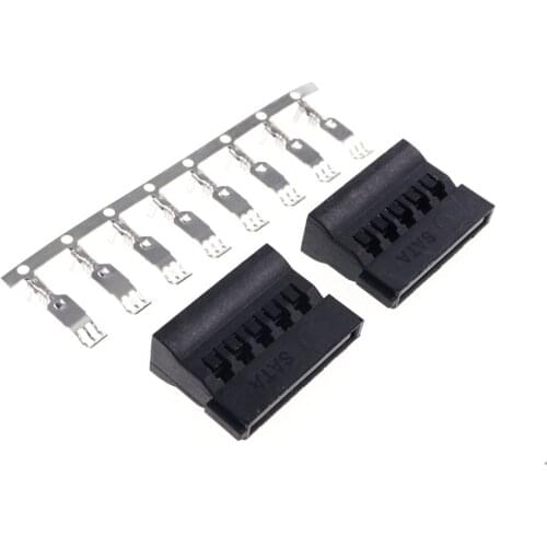 10 Lots SATA Serial Port Power Connector housing Plug Short type + Crimp Terminal gold plate for SATA Hard Drive Computer