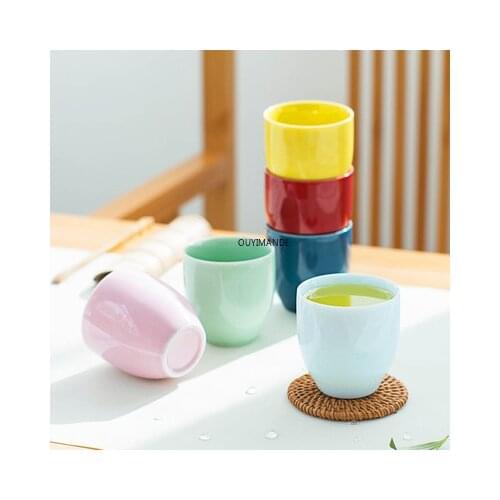150ml Traditional Chinese Style Solid Color Simplicity Ceramic Tea Cup Coffee Cups Tea Set China Porcelain