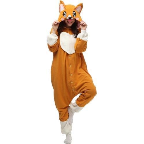 Adults Polar Fleece Kigurumi Cosplay Costume Love Heart Dog Animal Onesies Pajama Halloween Carnival Masquerade Party Jumpsuit