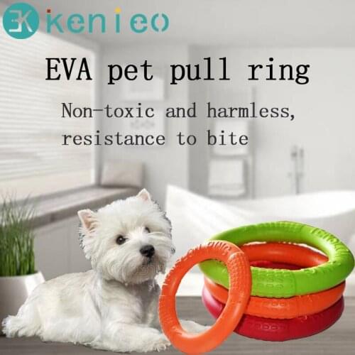 Kenieo Pet Flying Discs EVA Dog Training Ring Puller Resistant Bite Floating Toy Puppy Outdoor Interactive Game