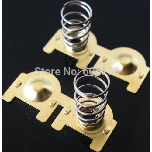 DIY Element copper 18650 battery pole Contacts Anode Negative Electrode contiguous Spring Contacts 5Pair