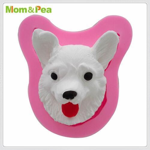 Mom&Pea MPA1830 Wolf Head Shaped Silicone Mold Cake Decoration Fondant Cake 3D Mold Food Grade