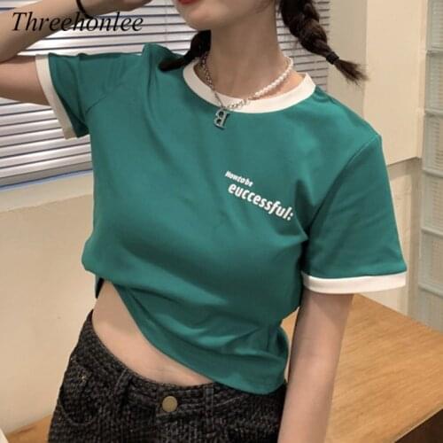 Женские футболки с коротким рукавом Threehonlee China At AliExpress