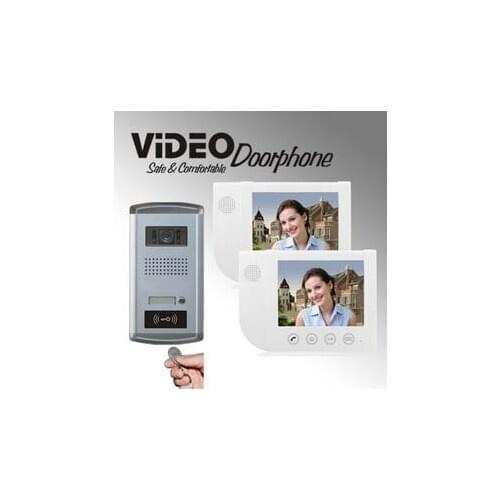 ZHUDELE New Arrival Luxury 8.3"video door phone with 700TVLine HD Camera,night vision ID card unlock for 2-apartments 1V2