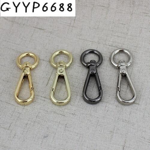 10pcs 50pcs 5 colors snap hooks Hardware Accessories metal handbagSteel Swivel-Eye Bolt Snap Hook Round Swivel